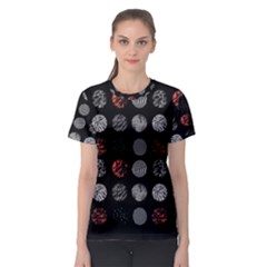 Black And Multicolored Polka Dot Artwork Digital Art Women s Sport Mesh Tee