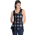 Black And Multicolored Polka Dot Artwork Digital Art Sleeveless Tunic View1