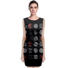 Black And Multicolored Polka Dot Artwork Digital Art Classic Sleeveless Midi Dress