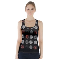 Black And Multicolored Polka Dot Artwork Digital Art Racer Back Sports Top