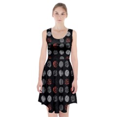 Black And Multicolored Polka Dot Artwork Digital Art Racerback Midi Dress