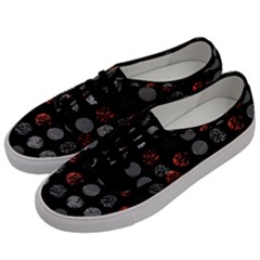 Black And Multicolored Polka Dot Artwork Digital Art Men s Classic Low Top Sneakers by Jancukart