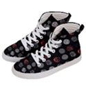 Black And Multicolored Polka Dot Artwork Digital Art Men s Hi-Top Skate Sneakers View2