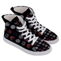 Black And Multicolored Polka Dot Artwork Digital Art Men s Hi-Top Skate Sneakers View3