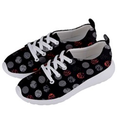 Black And Multicolored Polka Dot Artwork Digital Art Women s Lightweight Sports Shoes