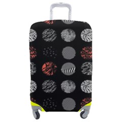 Black And Multicolored Polka Dot Artwork Digital Art Luggage Cover (medium) by Jancukart