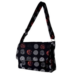 Black And Multicolored Polka Dot Artwork Digital Art Full Print Messenger Bag (s)