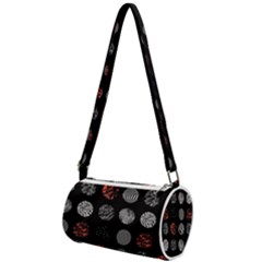 Black And Multicolored Polka Dot Artwork Digital Art Mini Cylinder Bag by Jancukart