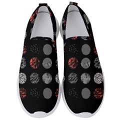 Black And Multicolored Polka Dot Artwork Digital Art Men s Slip On Sneakers