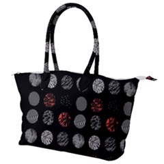 Black And Multicolored Polka Dot Artwork Digital Art Canvas Shoulder Bag