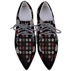 Black And Multicolored Polka Dot Artwork Digital Art Pointed Oxford Shoes