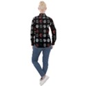 Black And Multicolored Polka Dot Artwork Digital Art Women s Long Sleeve Pocket Shirt View2