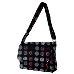 Black And Multicolored Polka Dot Artwork Digital Art Full Print Messenger Bag (m)