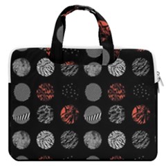 Black And Multicolored Polka Dot Artwork Digital Art Macbook Pro 13  Double Pocket Laptop Bag