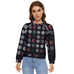 Black And Multicolored Polka Dot Artwork Digital Art Women s Long Sleeve Raglan Tee