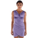 Bougain Villea Purple	 - 	Wrap Front Bodycon Dress View1