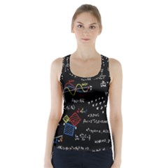 Black Background With Text Overlay Mathematics Formula Board Racer Back Sports Top