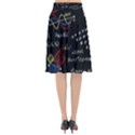 Black Background With Text Overlay Mathematics Formula Board Flared Midi Skirt View2