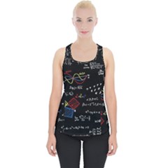 Black Background With Text Overlay Mathematics Formula Board Piece Up Tank Top