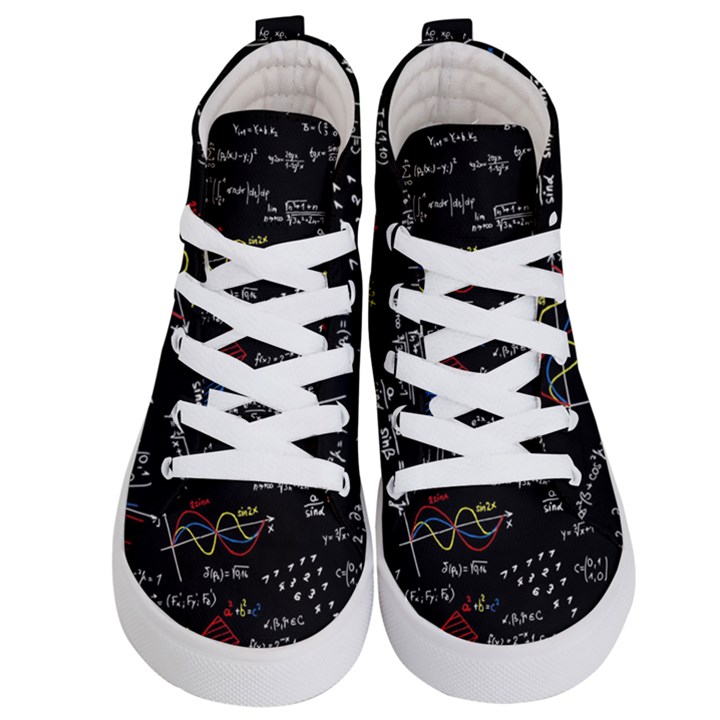 Black Background With Text Overlay Mathematics Formula Board Kids  Hi-Top Skate Sneakers