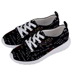 Black Background With Text Overlay Mathematics Formula Board Women s Lightweight Sports Shoes by Jancukart