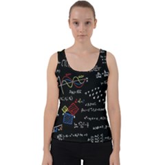 Black Background With Text Overlay Mathematics Formula Board Velvet Tank Top by Jancukart