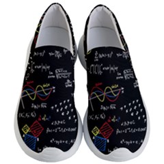 Black Background With Text Overlay Mathematics Formula Board Women s Lightweight Slip Ons