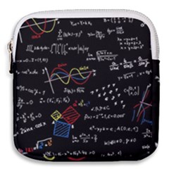 Black Background With Text Overlay Mathematics Formula Board Mini Square Pouch