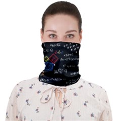 Black Background With Text Overlay Mathematics Formula Board Face Covering Bandana (adult) by Jancukart