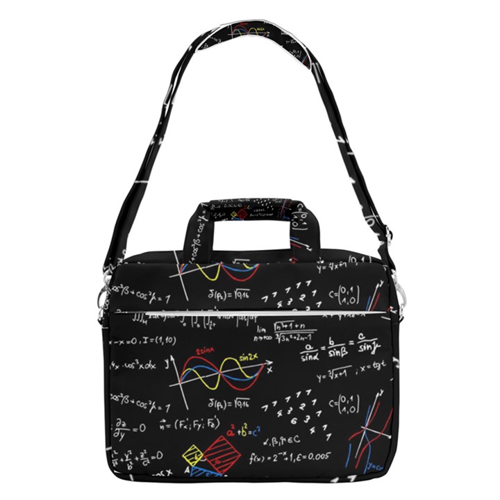 Black Background With Text Overlay Mathematics Formula Board MacBook Pro 16  Shoulder Laptop Bag