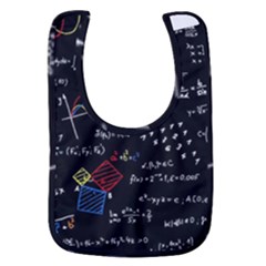 Black Background With Text Overlay Mathematics Formula Board Baby Bib by Jancukart