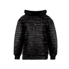 Black Background With Text Overlay Digital Art Mathematics Kids  Pullover Hoodie by Jancukart