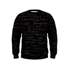 Black Background With Text Overlay Digital Art Mathematics Kids  Sweatshirt by Jancukart