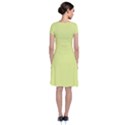 Key Lime Yellow	 - 	Short Sleeve Front Wrap Dress View2