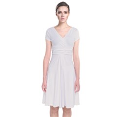 Canolli Cream	 - 	short Sleeve Front Wrap Dress