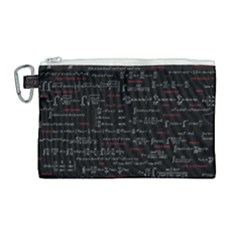 Black Background With Text Overlay Digital Art Mathematics Canvas Cosmetic Bag (large) by Jancukart