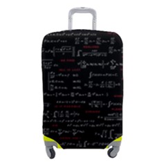 Black Background With Text Overlay Digital Art Mathematics Luggage Cover (small)