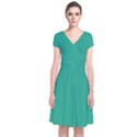 Jungle Green	 - 	Short Sleeve Front Wrap Dress View1