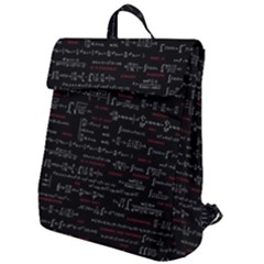 Black Background With Text Overlay Digital Art Mathematics Flap Top Backpack