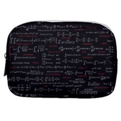 Black Background With Text Overlay Digital Art Mathematics Make Up Pouch (small) by Jancukart