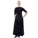 Black Background With Text Overlay Digital Art Mathematics Half Sleeves Maxi Dress View2