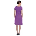 Plum Purple	 - 	Short Sleeve Front Wrap Dress View2