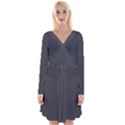 Iron Grey	 - 	Long Sleeve Front Wrap Dress View1