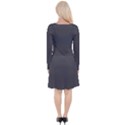 Iron Grey	 - 	Long Sleeve Front Wrap Dress View2