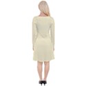 Lemon Chiffon Yellow	 - 	Long Sleeve Front Wrap Dress View2