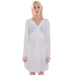 Coconut Milk	 - 	long Sleeve Front Wrap Dress