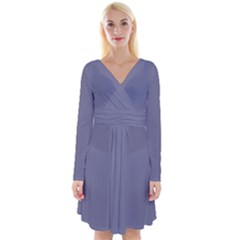 Rhythm Grey	 - 	long Sleeve Front Wrap Dress