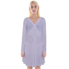 Orchid Hush Purple	 - 	long Sleeve Front Wrap Dress