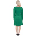 Spanish Green	 - 	Long Sleeve Front Wrap Dress View2