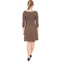 Coyote Brown	 - 	Quarter Sleeve Front Wrap Dress View2